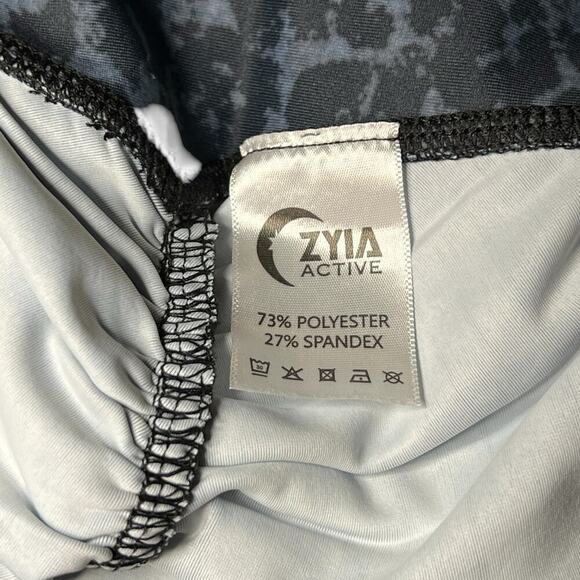 Zyia Active Leggings Scrunchy Butt Light N Luxe Size 8-10 Stone Leopard 7/8 Gym - Picture 4 of 7